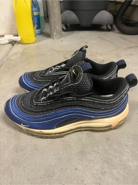 Nike Men’s Air Max 97 Low Top Sneakers — Black & Blue